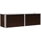 vidaXL Lit surélevé de jardin brun 160 x 40 x 45 cm Acier galvanisé