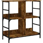 vidaXL Bibliothèque chêne fumé 78,5x33x82 cm bois d'ingénierie