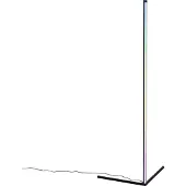 QAZQA Lampadaire noir avec LED RGB et télécommande - Carla