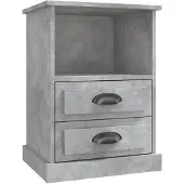 vidaXL Table de chevet gris béton 43x36x60 cm