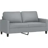 vidaXL Canapé à 2 places Gris clair 140 cm Tissu