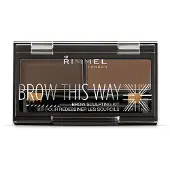 Rimmel BROW THIS WAY eyebrow sculpting kit 003 -dark brown