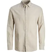 Jack & Jones Elinen Blend Long Sleeve Shirt Gris 8 Years Garçon
