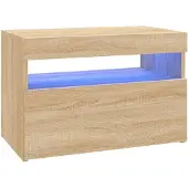 vidaXL Armoire TV avec lampes LED Chêne Sonoma 60x35x40 cm