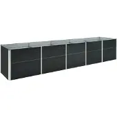 vidaXL Parterre de jardin surélevé Acier galvanisé 400x80x77 cm Anthracite
