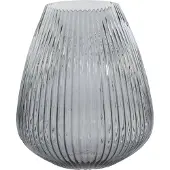 Point-Virgule Vase en verre bleu d17.7 h18cm