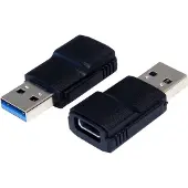 EXSYS EX-47991, USB 3.0 A, USB 3.1 C, noir