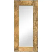 vidaXL Miroir en bois de manguier massif 50 x 110 cm