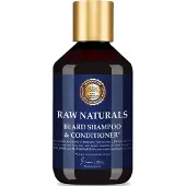Raw Naturals , shampoing et après-shampoing pour barbe, 100 % vegan, shampoing pour barbe, douceur, 250 ml