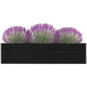 vidaXL Lit surélevé 320 x 40 x 77 cm Acier galvanisé anthracite