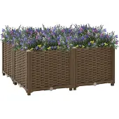 vidaXL Lit surélevé 80x80x38 cm Polypropylène