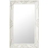 vidaXL Miroir mural style baroque 50x80 cm Blanc