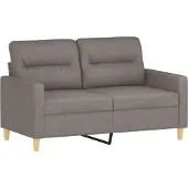 vidaXL Canapé à 2 places Taupe 120 cm Tissu