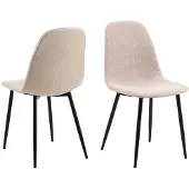 Fonq Celia chaise de salle à manger beige.