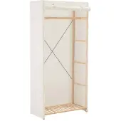 vidaXL Armoire blanche 79 x 40 x 170 cm Tissu