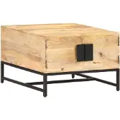 vidaXL Table basse 67x67x45 cm manguier massif