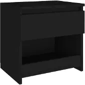 vidaXL Table de chevet Noir 40x30x39 cm Bois d’ingénierie