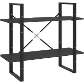 vidaXL Bibliothèque à 2 niveaux Gris 80x30x70 cm bois d'ingénierie