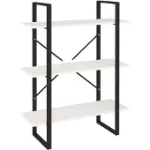 vidaXL Bibliothèque à 3 niveaux Blanc 80x30x105 cm Bois de pin massif