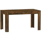 vidaXL Table de salle à manger chêne fumé 140x74,5x76 cm Bois composite