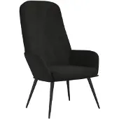 vidaXL Chaise de relaxation Noir Velours