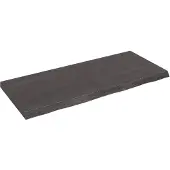 vidaXL Dessus de table marron foncé bois chêne massif traité