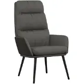 vidaXL Fauteuil relax gris foncé Tissu