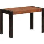 vidaXL Table de salle à manger marron miel 120x60x76 cm bois massif mangue