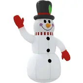 vidaXL Bonhomme de neige gonflable avec LED 300 cm