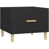 vidaXL Table basse noire 50x50x40 cm bois composite