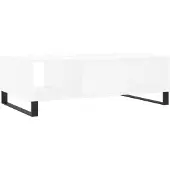 vidaXL Table basse blanche 104x60x35 cm Bois composite