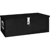 vidaXL Boîte de rangement noire 80x39x30 cm aluminium