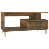 vidaXL Table basse chêne fumé 90x49x45 cm bois composite