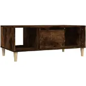 vidaXL Table basse chêne fumé 90x50x36,5 cm Bois composite