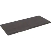 vidaXL Dessus de table marron foncé bois chêne massif traité