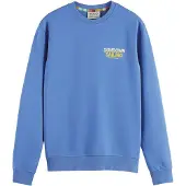 Scotch & Soda Front Back Boating Artwork Sweatshirt Bleu M Homme