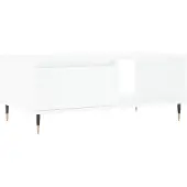 vidaXL Table basse blanche 90x50x36,5 cm Bois composite