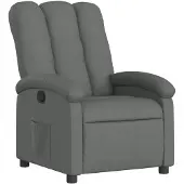 vidaXL Fauteuil relax gris foncé Tissu