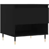 vidaXL Table basse noire 50x46x50 cm bois composite