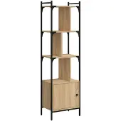 vidaXL Bibliothèque avec porte chêne sonoma 44,5x30x154,5 cm