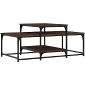 vidaXL Table basse marron imitation chêne 102x60x45 cm Bois composite