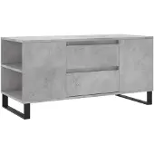 vidaXL Table basse gris béton 102x44,5x50 cm Bois composite