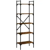 vidaXL Bibliothèque à 5 niveaux chêne fumé 56x31,5x174 cm