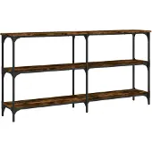vidaXL Table console chêne fumé 150x29x75 cm bois d'ingénierie
