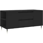 vidaXL Table basse noire 102x44,5x50 cm Bois composite