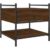 vidaXL Table basse marron imitation chêne 50x50x50 cm Bois composite