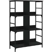 vidaXL Bibliothèque noir 78,5x33x117,5 cm bois d'ingénierie