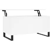 vidaXL Table basse blanche 90x44,5x45 cm Bois composite
