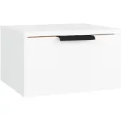 vidaXL Table de chevet murale blanc 34x30x20 cm
