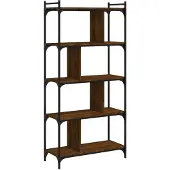 vidaXL Bibliothèque 5 niveaux chêne brun 76x32x158cm bois d'ingénierie